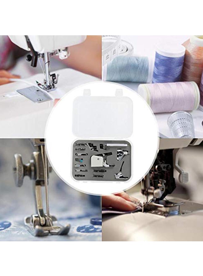 إسكدنيا مجموعة دواسات ضغط لماكينة الخياطة 15 في 1 فضي - Image 4