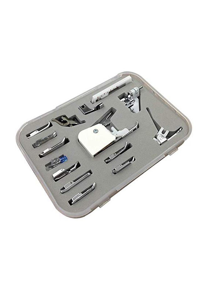 إسكدنيا مجموعة دواسات ضغط لماكينة الخياطة 15 في 1 فضي - Image 1