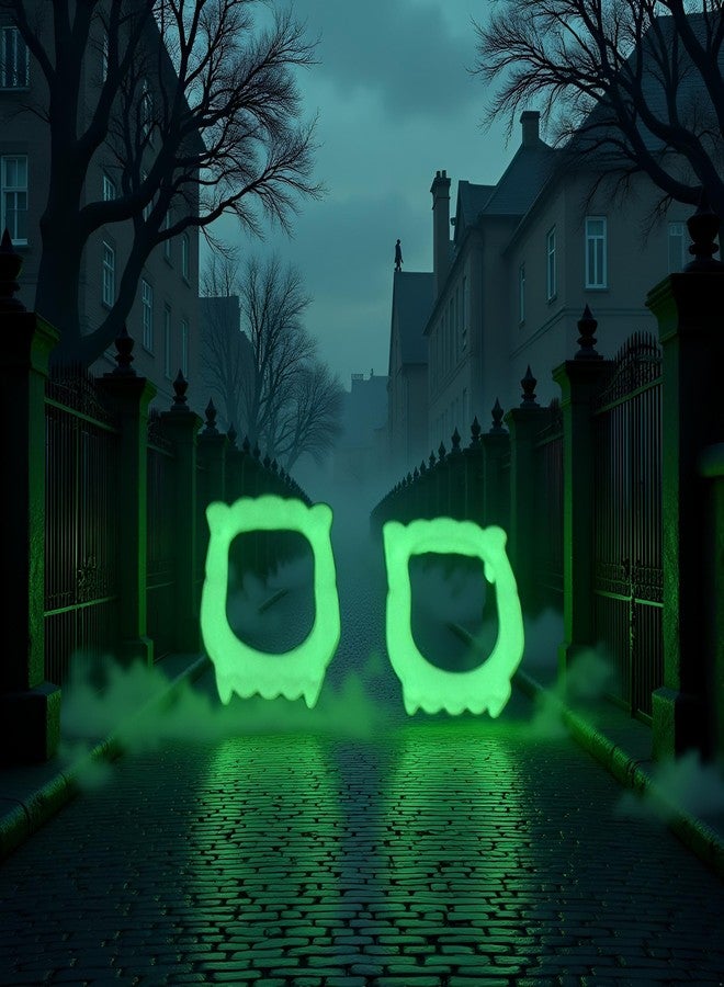 Labriciyon 2Pcs Green Vampire Teeth Fangs Glow in The Dark Plastic Fake Vampire Teeth Sharp Teeth Halloween Decor Luminous Dentures Gags and Practical Joke Ornaments,Gags and Practical,Novelty - Image 3