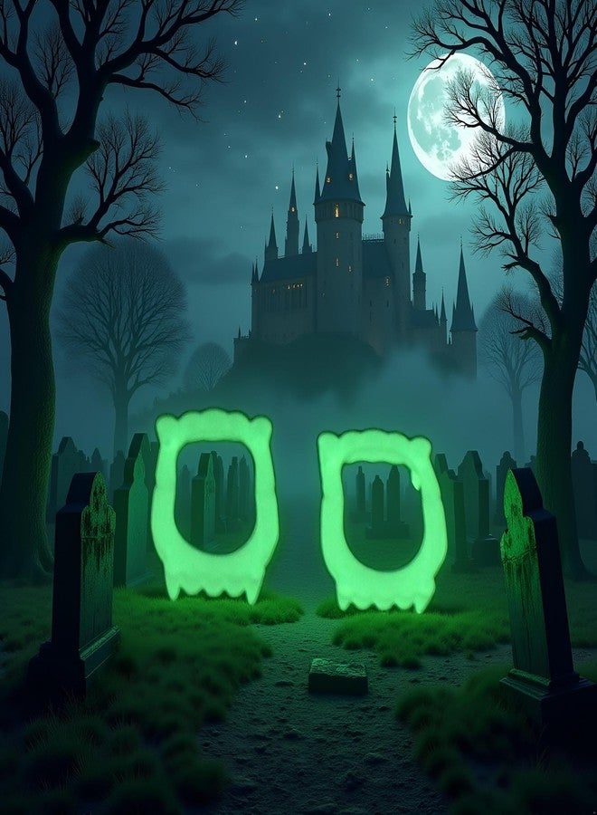Labriciyon 2Pcs Green Vampire Teeth Fangs Glow in The Dark Plastic Fake Vampire Teeth Sharp Teeth Halloween Decor Luminous Dentures Gags and Practical Joke Ornaments,Gags and Practical,Novelty - Image 4