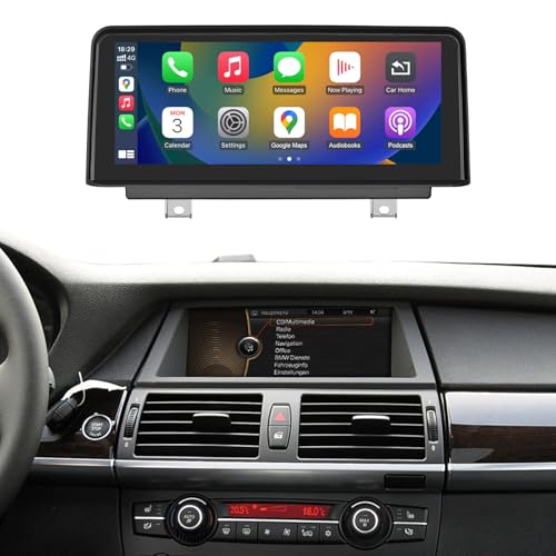 NINETOM 10.25 inch Touchscreen Wireless CarPlay Android Auto Multimedia Car Radio Receiver Compatible with BMW X5 X6 Series CIC System, E70/E71 (2009-2013) - Image 1