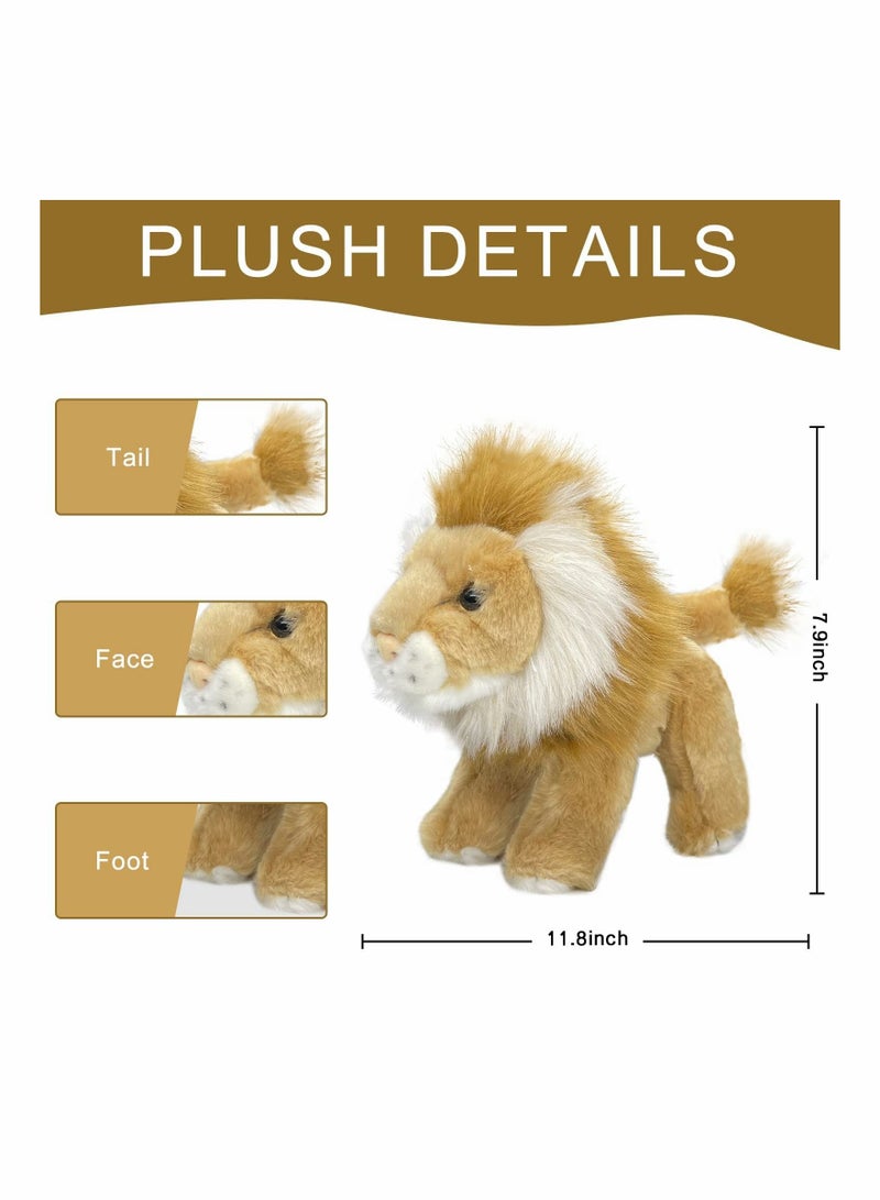 SYOSI 12in Lion Stuffed Animal, Soft Plush Toy, Gift for Kids Yellow Plush Lion Stuffed Animal Soft Cuddly Perfect for Child (Yellow Lion) - Image 2