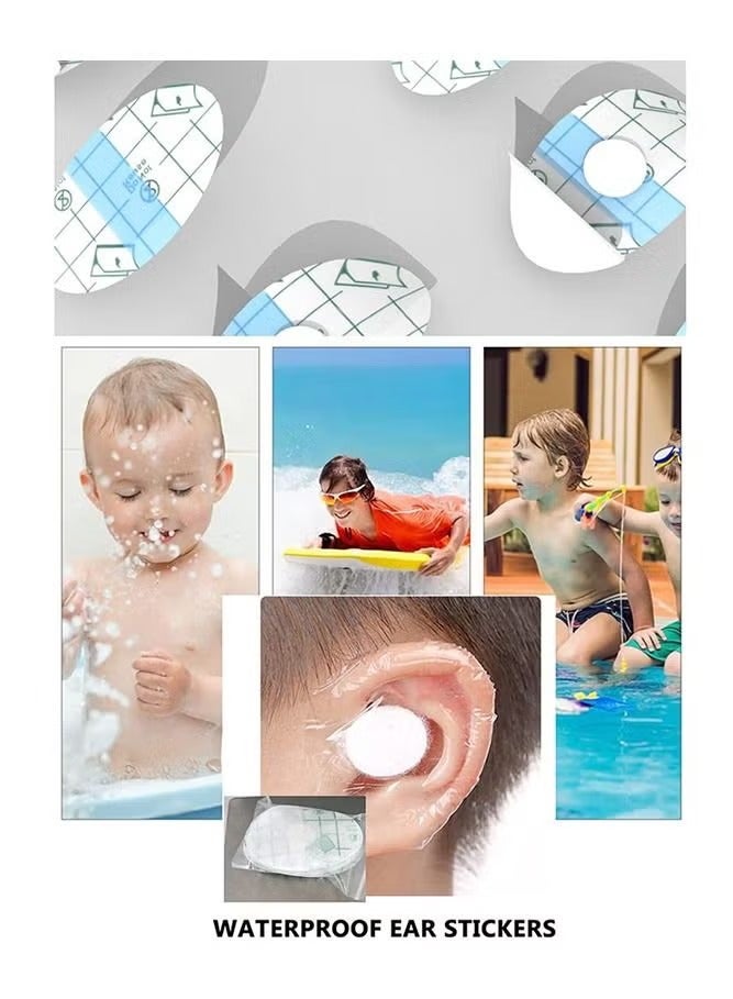 Bebiland 60 Piece Baby Waterproof Ear Stickers with Absorbent Cotton Newborn Ear Protector for Bathing Swimming Showering Surfing Snorkeling and Other Water Sports - Image 5