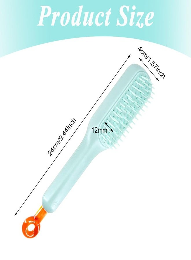 MAYCREATE® Self Cleaning Hair Brush for Women Detangling Air Cushion Bristle Comb Anti-static Hair Comb Travel Hair Styling Brush with One-Push Hair Removal Function and Comfortable Massage Design - Image 2