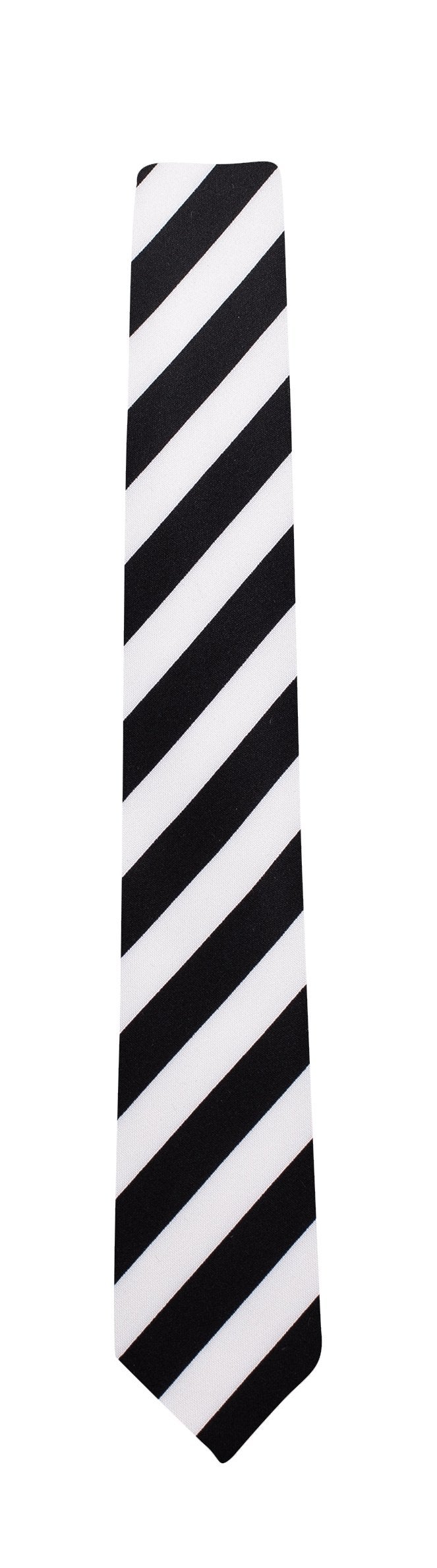 Man of Men Tie - Striped - Black & White - Image 3