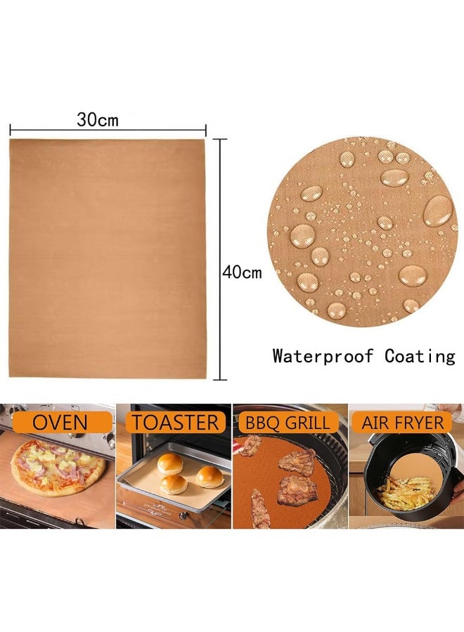 Chabeia Sheet Reusable Heat Resistant, 2pcs Roti Making Sheet, Waterproof Baking and Cooking Mat, Washable Roti Mat, Oven Mat, Barbecue Grill Mat (Pack of 2 Sheet, 40 * 30cm Each) - Image 2