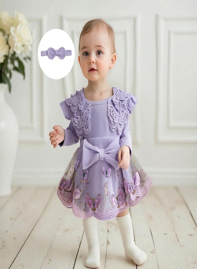 FOMOYUU Infant Newborn Baby Girl Romper Lace Tutu Dress Clothes Christmas Xmas Outfit Fall Winter Outfits Long Sleeve - Image 2