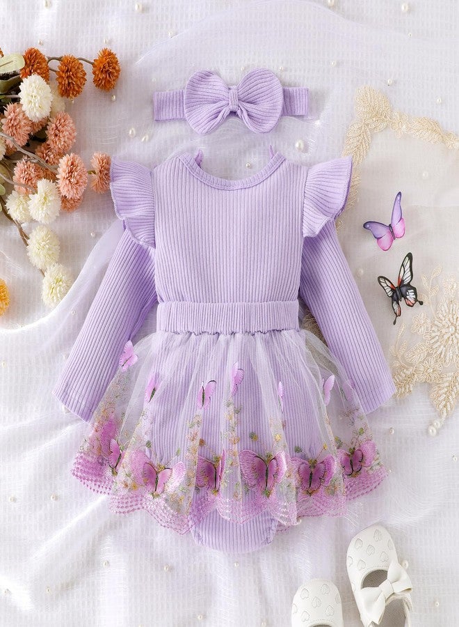FOMOYUU Infant Newborn Baby Girl Romper Lace Tutu Dress Clothes Christmas Xmas Outfit Fall Winter Outfits Long Sleeve - Image 3