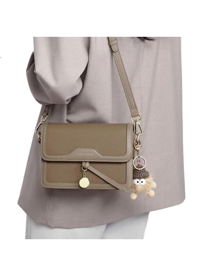 Viney Cowhide Crossbody Bag Women'S Fashion Small Square Bag Lightweight Single Shoulder Bag Birthday Gift High-End Feeling For Girlfriend Wife - Image 1