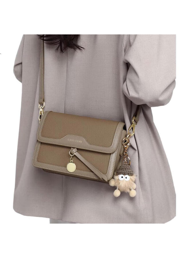 Viney Cowhide Crossbody Bag Women'S Fashion Small Square Bag Lightweight Single Shoulder Bag Birthday Gift High-End Feeling For Girlfriend Wife - Image 2