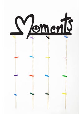 KHUSH ITS AMAZING KHUSH ITS AMAZING Wood Moments Hanging Photo Display DIY Picture Photo Frame Collage Set Includes Multi colour Clips  - Image 5