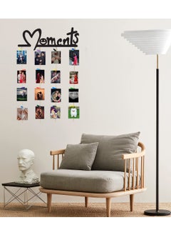 KHUSH ITS AMAZING KHUSH ITS AMAZING Wood Moments Hanging Photo Display DIY Picture Photo Frame Collage Set Includes Multi colour Clips  - Image 4