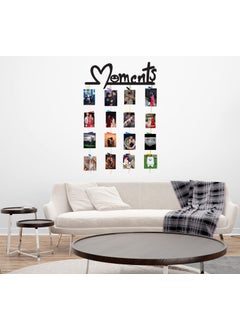 KHUSH ITS AMAZING KHUSH ITS AMAZING Wood Moments Hanging Photo Display DIY Picture Photo Frame Collage Set Includes Multi colour Clips  - Image 3