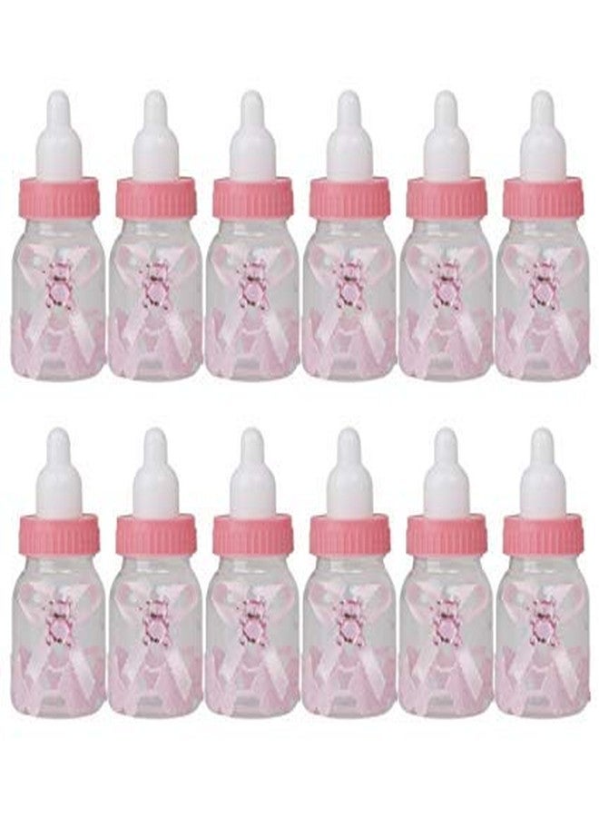 Atpata Funky Mini Baby Bottles (7cms) for Dry Fruit Candy Box/Gifts Decorations/Baby Shower Baby Arrival Feeding Bottle/Party Decor (12pcs. Pink Baby Girl Bottles) - Image 3
