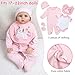 Pedolltree 13 Pcs Reborn Baby Dolls Girl Clothes Accessories Pink Unicorn Theme Outfit Set for 1722 Inch Reborn Dolls Newborn Girl with Unicorn Backpack Diaper - Image 4