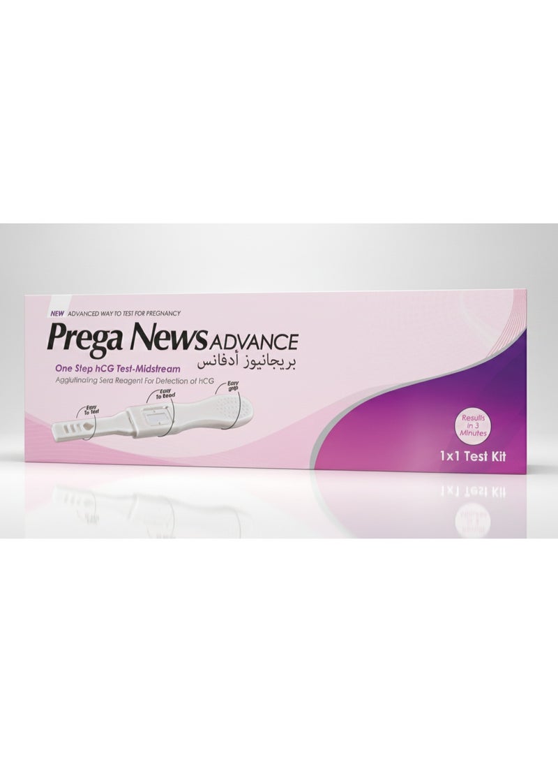 Mankind Prega News Advance Test Kit, Rapid Single Step Pregnancy Test Kit Device, Results In 3 Mins - Image 1