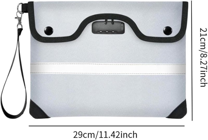 حقيبة وثائق مقاومة للحريق مغلف بسحاب مقاوم للهب للأوراق المهمة باللون الرمادي - Image 3