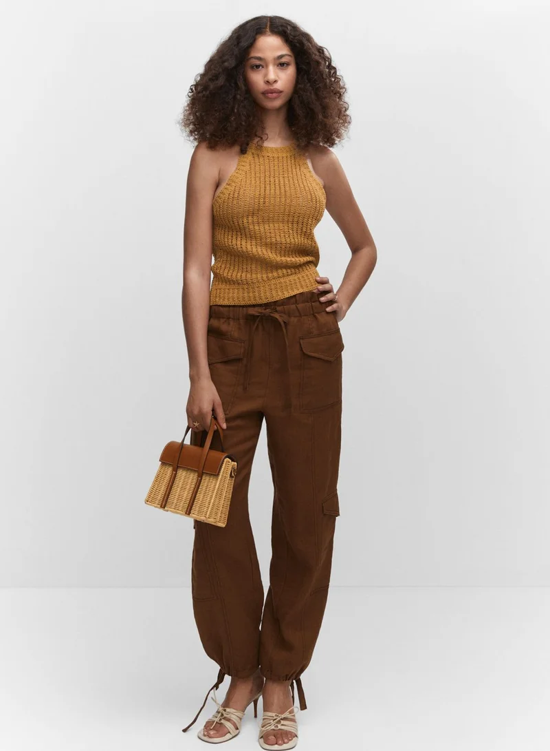 MANGO Openwork Detail Top