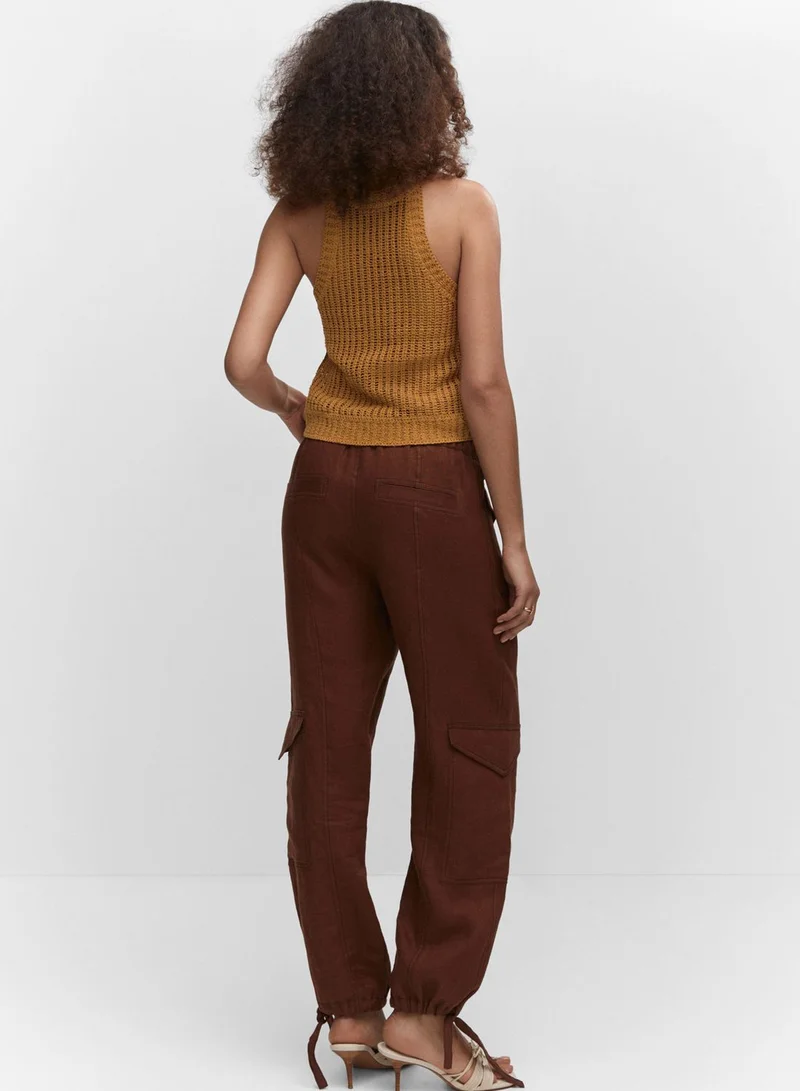 MANGO Openwork Detail Top
