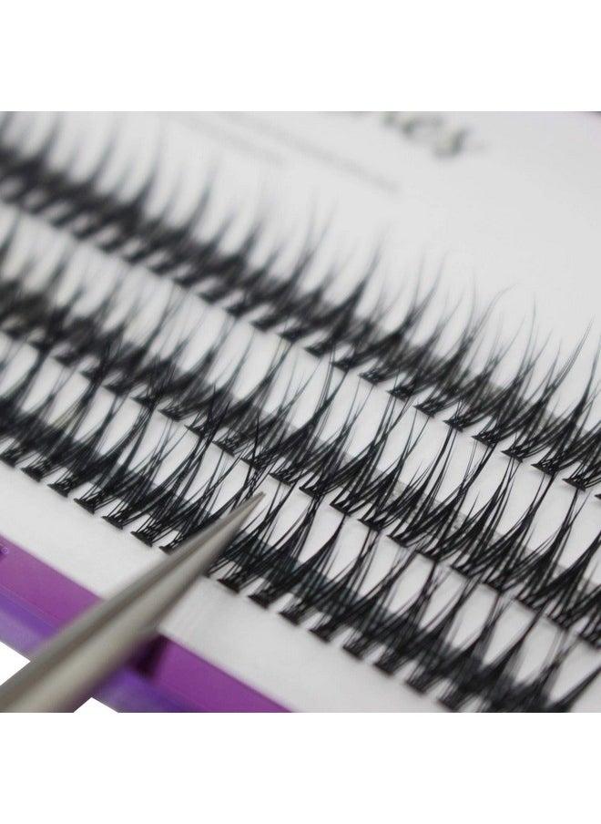 Bodermincer BODERMINCER 8mm,10mm,12mm,14mm,16mm Fish Tail False Lashes 120pcs Handmade Luxury Mink Premade Lash 5D Volume Fans Individual Eyelash Extensions (16mm)  - Image 3