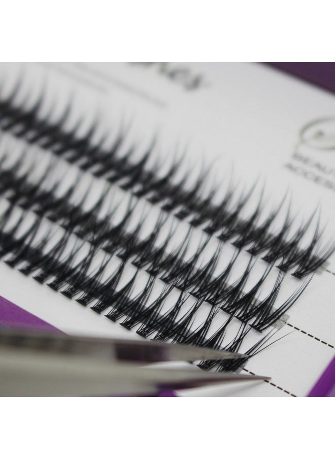 Bodermincer BODERMINCER 8mm,10mm,12mm,14mm,16mm Fish Tail False Lashes 120pcs Handmade Luxury Mink Premade Lash 5D Volume Fans Individual Eyelash Extensions (16mm)  - Image 2