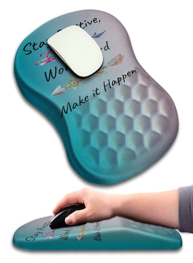 KUOSGM Mouse Pad Wrist Support, Ergonomic Mouse Pad with Massage Dot, Comfortable Computer Mouse Pad for Laptop, Wrist Rest Pain Relief Mousepad with Non-Slip PU Base for Office & Home, 12 x 8 in - Image 1