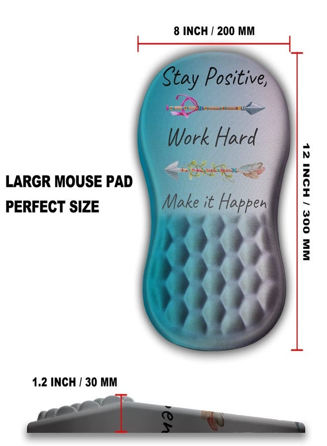 KUOSGM Mouse Pad Wrist Support, Ergonomic Mouse Pad with Massage Dot, Comfortable Computer Mouse Pad for Laptop, Wrist Rest Pain Relief Mousepad with Non-Slip PU Base for Office & Home, 12 x 8 in - Image 4