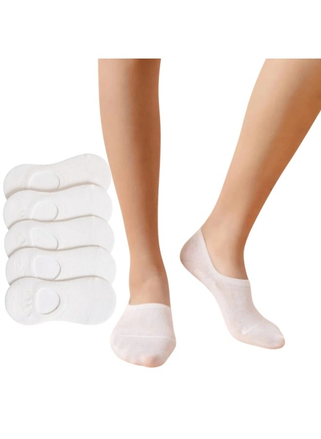 جوارب سادة ابيض مجموعة من 5 ازواج - Image 1