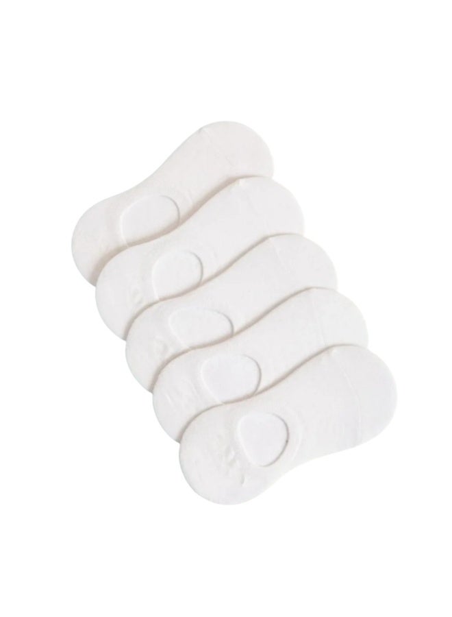 جوارب سادة ابيض مجموعة من 5 ازواج - Image 3
