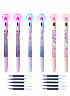 KASTWAVE Ballpoint Pen, Led Cat Pen, 6 Pcs Cat Paw Kawaii Pens, and 10 Pcs Refills, Cool Fun Led Glowing Pens 0.5mm Black Ink Needle Gel Pen, Cute Kawaii School Supplies for Teen Girls  - Image 1