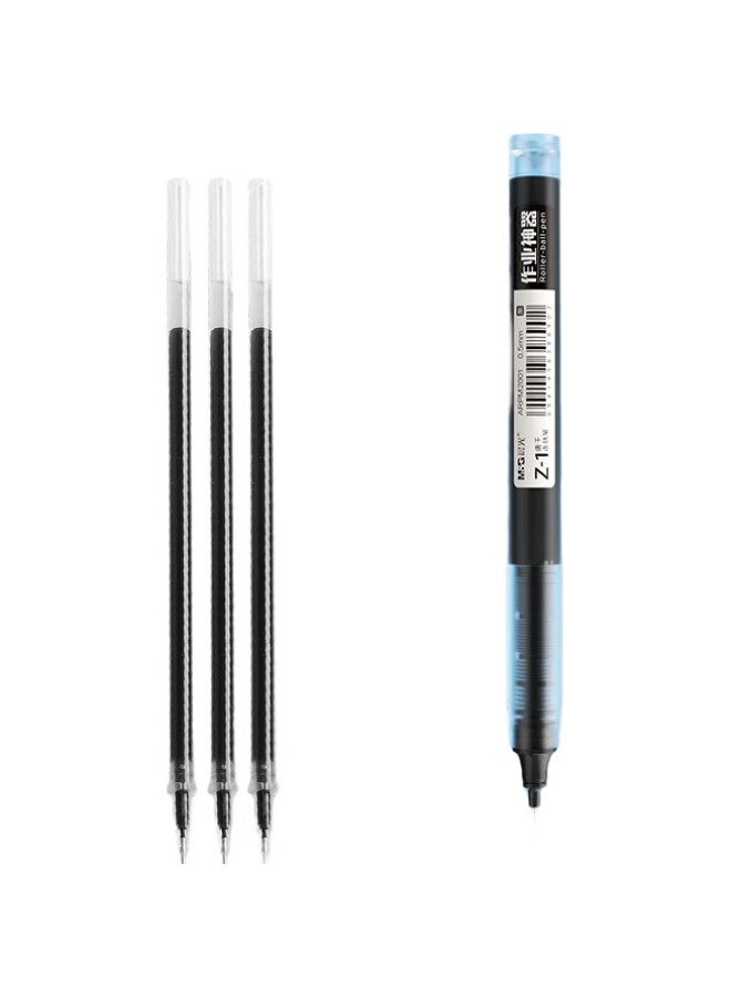 M.G Chenguang (M&G) Stationery Rollerball Pen, Quick-Drying Pen, Signature Pen, 0.5Mm Full Needle Tube Gel Pen, Student Business Pen, Office Supplies, Black, 12 Pens/Box - Image 1