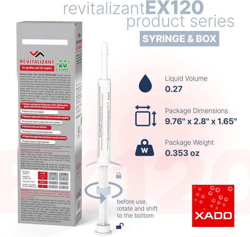 Xado XA 10035 Revitalizant EX120 for Gas and LPG Engines - Image 2