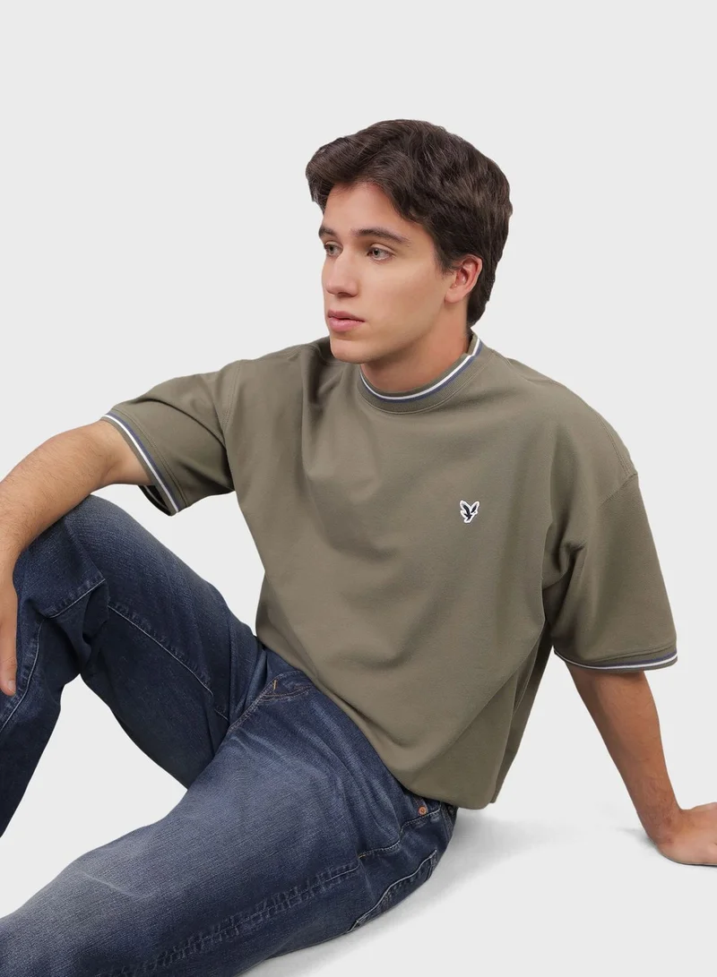American Eagle Crew Neck Logo Detail Short Sleeve T-Shirt