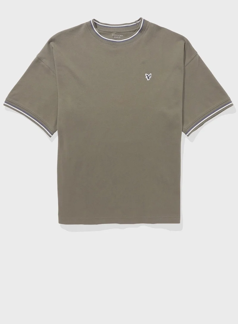 American Eagle Crew Neck Logo Detail Short Sleeve T-Shirt