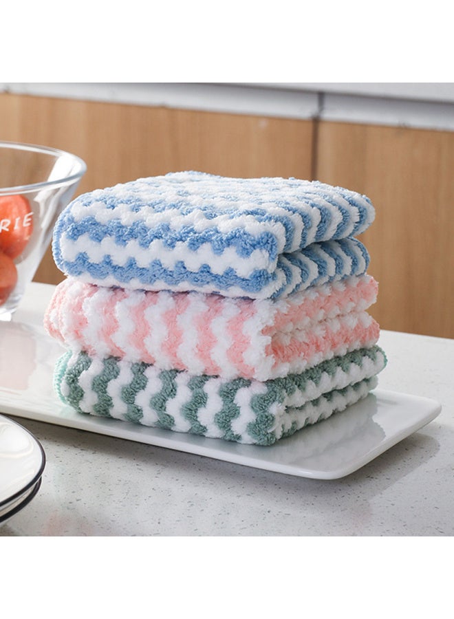 MR. Miaoran 10-pack Coral Fleece Cleaning Cloths, Kitchen Dishwashing Cloths, Scouring Pads, Hand Towels, Household Cleaning Cloths, Easy To Clean - Image 2