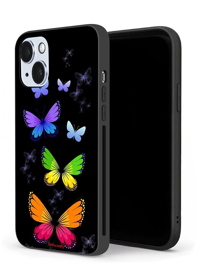 Tolwak Apple iPhone 14 Protective Case Colorful Butterflies - Image 1