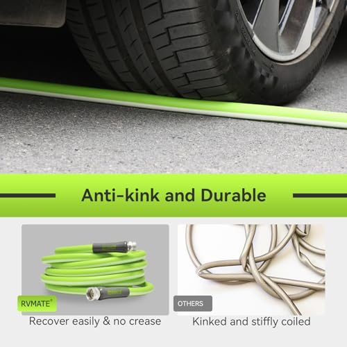 RVMATE RV Water Hose 25FT, 5/8” Inner Diameter Drinking Water Hose Lead-free, No Leaking Garden Hose For RV/Trailer/Camping, RV Accessories - Image 3