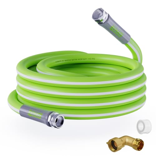 RVMATE RV Water Hose 25FT, 5/8” Inner Diameter Drinking Water Hose Lead-free, No Leaking Garden Hose For RV/Trailer/Camping, RV Accessories - Image 1