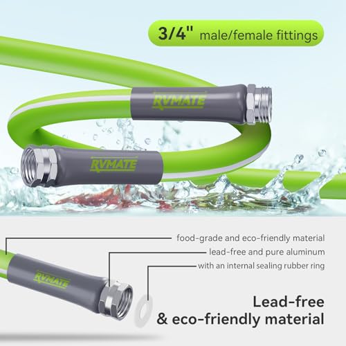 RVMATE RV Water Hose 25FT, 5/8” Inner Diameter Drinking Water Hose Lead-free, No Leaking Garden Hose For RV/Trailer/Camping, RV Accessories - Image 2