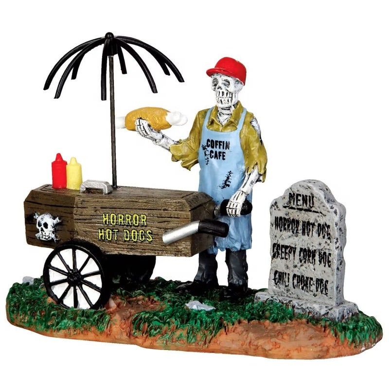 Lemax Spooky Town Ghoul Hot Dog Vendor  42215