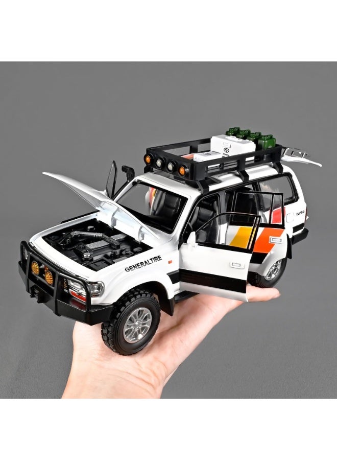 TOY GARDEN 1:24 Scale Simulation of Land Cruiser LC80 Model – Pull Back Car with Light and Sound | Die Cast Metal Collectible for Kids Ages 4-8 - Image 5