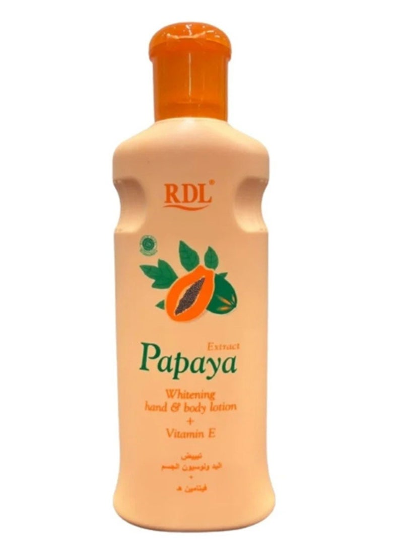 RDL Two Pieces of Papaya Extract Whitening Hand And Body Lotion 200ml - Image 2
