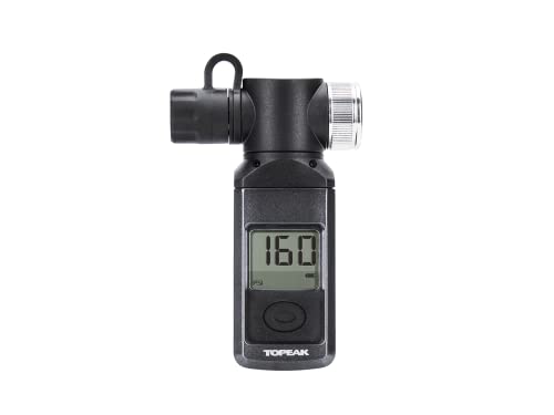 Topeak Shuttle Gauge Digital Tire Pressure Gauge 300 PSI 207 Bar HighPrecision Gauge for Presta Schrader Dunlop Valves Rotating Head Air Release Button AutoOff Display - Image 1