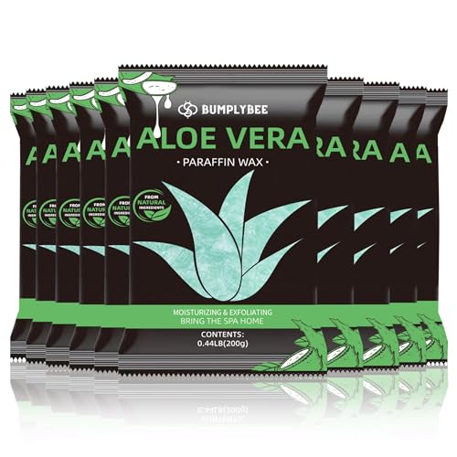 BUMPLYBEE Paraffin Wax for Hand and Feet, 10 Pack Aloe Vera Paraffin Wax Refills for Paraffin Wax Machine, Hand Wax Paraffin Wax Bath, Foot Wax Paraffin Bath, Moisturizing Hands Feet, Deep Hydration - Image 1