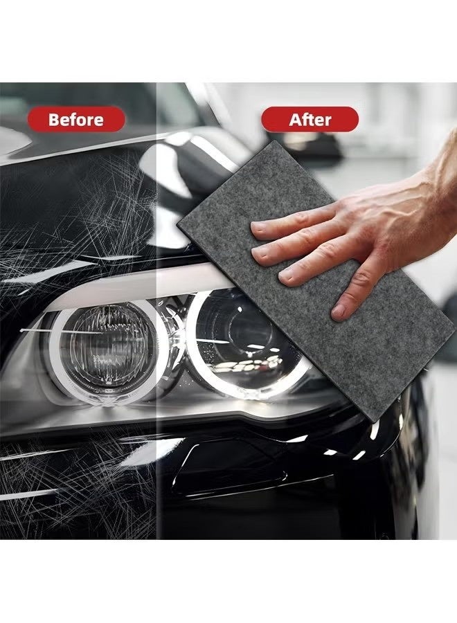 Nano Sparkle Cloth Car Polish Scratches Remover,6PCS Multi-Purpose Nano Magic Cloth Easy to Repair Small Scratched Water Spots Scratch Car Remover for All Car - Image 3