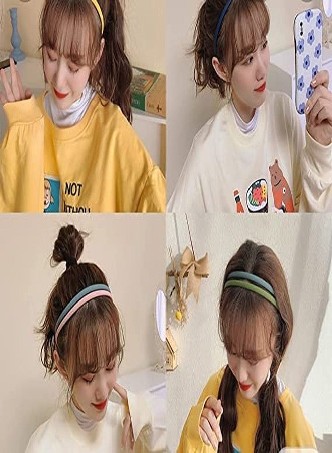 RedChimes 12 Pcs Fashion Plastic Elastic Hair Bands Wavy Hair Comb Black Brown Headband Teeth Comb Shine Hairband Hoop Matte Hairbands Hair Accessory For Girls, Women - Image 5
