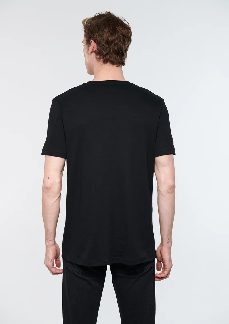 مافي Blue Men's Blue Black Printed Black T-Shirt 0611401-900