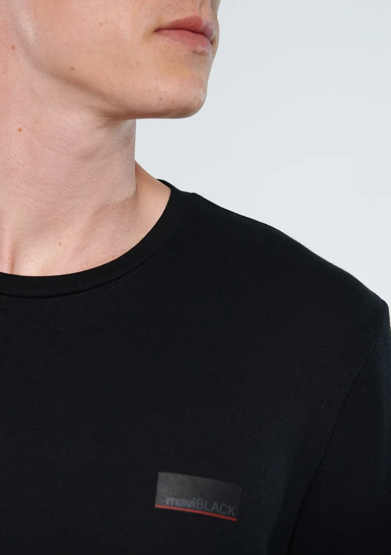 مافي Blue Men's Blue Black Printed Black T-Shirt 0611401-900