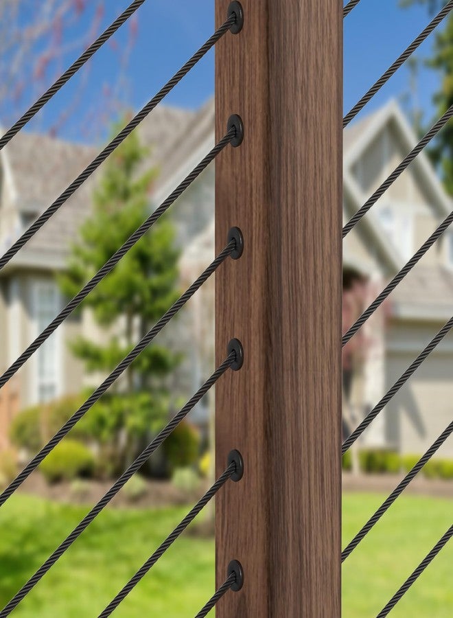 BLIKA 40 Pack 30 Degree 3/16" Black Angle Beveled Protector Sleeves, 30 Degree Black Wood Post Protector for 1/8" 5/32" 3/16" Stair Cable Railing, T316 Stainless Steel, 30 Degree Cable Railing Sleeve - Image 3