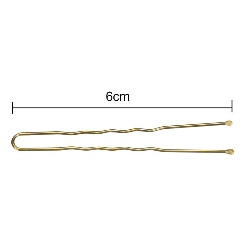 Tbestmax 300 Bun Hair Bobby Pins U Shaped Pin Hair Grips to Clip Ballet Hair Net for Women 6 CM/2.3 inch Golden - Image 2